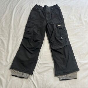 Ripzone Kids Cargo Snow Pants Black Insulated Ski Snowboard Winter Trousers SZ S